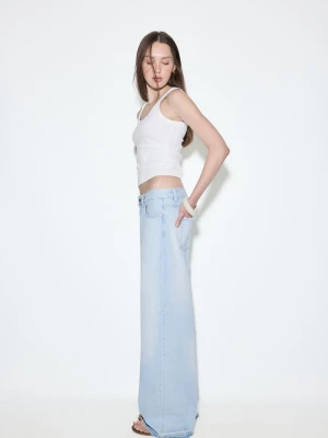 Obrázek produktu Stradivarius D91 Jeans Low Wide Leg Tmavě Černá