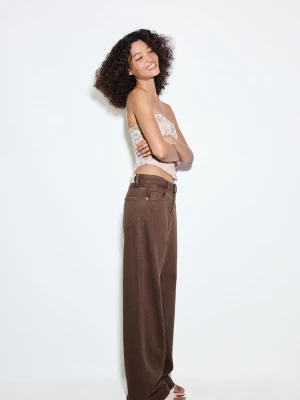 Obrázek produktu Stradivarius D92 Džíny Straight Wide Brown