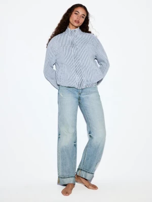 Obrázek produktu Stradivarius Denim Bunda Pruhy Světle Šedá S