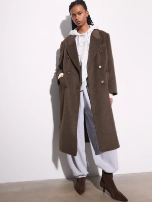 Obrázek produktu Stradivarius Dlouhý Dvouřadý Kabát Oversize Brown