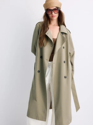 Obrázek produktu Stradivarius Dlouhý Splývavý Trenčkot Khaki