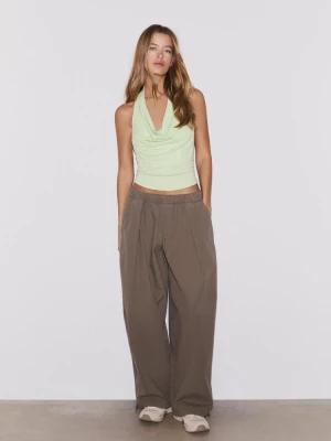 Obrázek produktu Stradivarius Drapovaný Top Halter Green