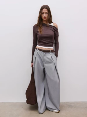 Obrázek produktu Stradivarius Dvojité Asymetrické Tričko Brown