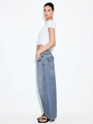 Obrázek produktu Stradivarius Džíny Low Waist Barrel Středně Modrá