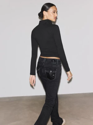 Obrázek produktu Stradivarius Džíny Low Waist S Flitry Tmavě Šedá