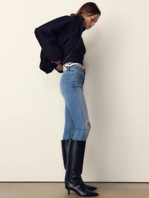 Obrázek produktu Stradivarius Džíny Skinny D07 S Pasem Regular Středně Modrá
