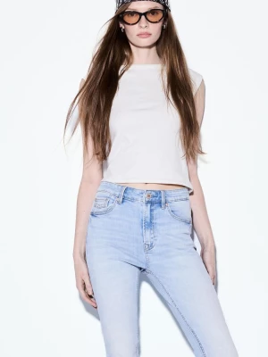 Obrázek produktu Stradivarius Džíny Skinny D07 S Pasem Regular Světle Modrá