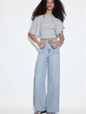 Obrázek produktu Stradivarius Džíny Straight Fit S Kapsami Modrý Denim