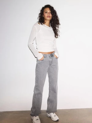Obrázek produktu Stradivarius Džíny Straight Low Waist Přebarvená Modrá
