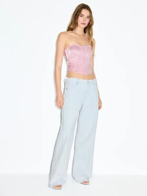 Obrázek produktu Stradivarius Džíny Wide Leg S Low Waist Světle Modrá