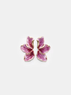 Obrázek produktu Stradivarius Glazované Vějířové Náušnice Fuchsia