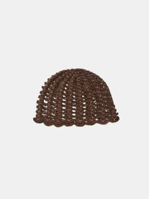 Obrázek produktu Stradivarius Háčkovaná Čepice Se Štrasem Brown