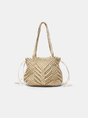 Obrázek produktu Stradivarius Háčkovaná Shopper Kabelka S Metalickou Nití Ecru
