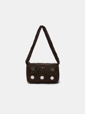 Obrázek produktu Stradivarius Háčkovaná Taška Přes Rameno Se Zrcátky Brown