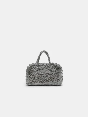 Obrázek produktu Stradivarius Háčkovaná Tote Kabelka S Metalickou Nití Grey