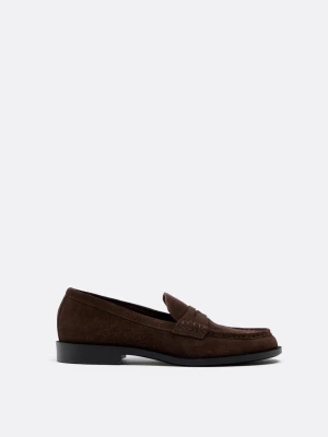 Obrázek produktu Stradivarius Hnědé Kožené Mokasíny Hnědá