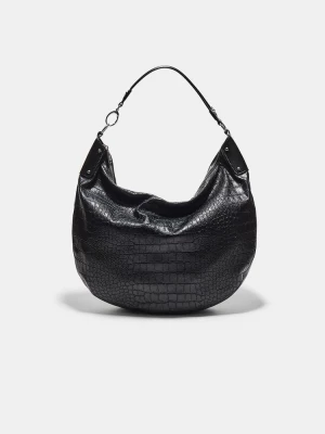 Obrázek produktu Stradivarius Hobo Kabelka S Krokodýlím Vzorem Black