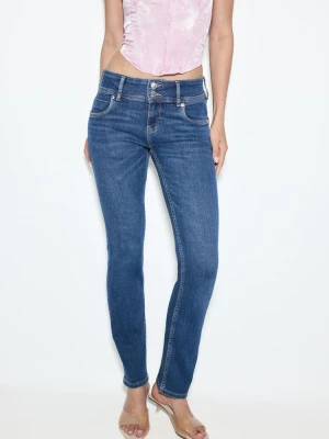 Obrázek produktu Stradivarius Jeans Slim Low Waist Přebarvená Modrá