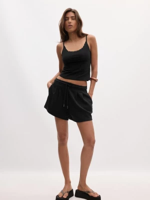 Obrázek produktu Stradivarius Jemné Šortky Se Záševky Black