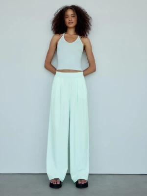 Obrázek produktu Stradivarius Jogger Kalhoty Palazzo S Elastickým Pasem Pastel Green