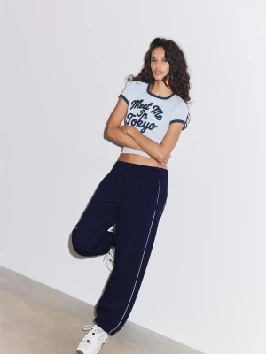 Obrázek produktu Stradivarius Jogger Kalhoty S Pruhem Navy Blue