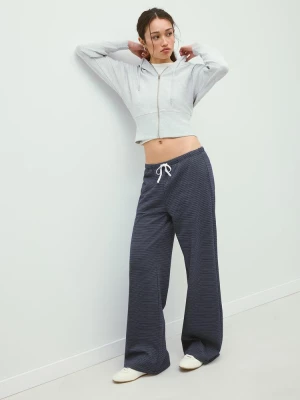 Obrázek produktu Stradivarius Jogger Kalhoty S Širokými Nohavicemi A Pruhy Dark Blue