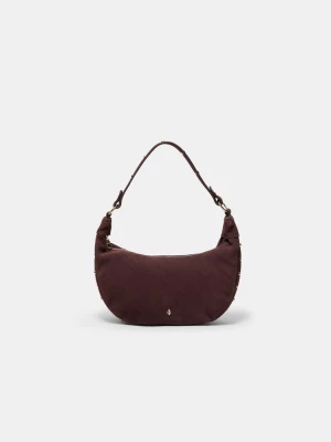 Obrázek produktu Stradivarius Kabelka Přes Rameno S Cvočky Ze 100% Kůže Brown