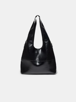 Obrázek produktu Stradivarius Kabelka Přes Rameno S Jemným Dotykem A Zipy Black