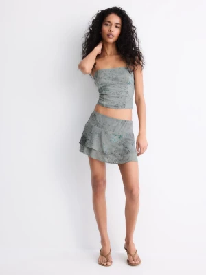 Obrázek produktu Stradivarius Kalhotová Sukně Z Vločkovaného Tylu Grey