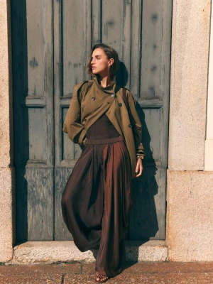 Obrázek produktu Stradivarius Kalhoty S Nízkým Sedem, Super Objem Brown