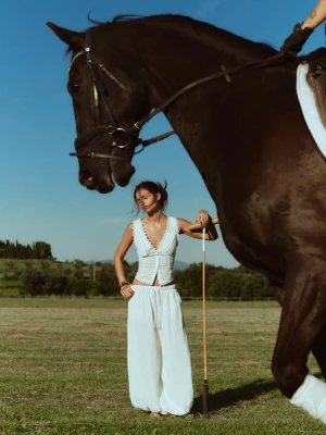 Obrázek produktu Stradivarius Korzetový Top Bez Rukávů White