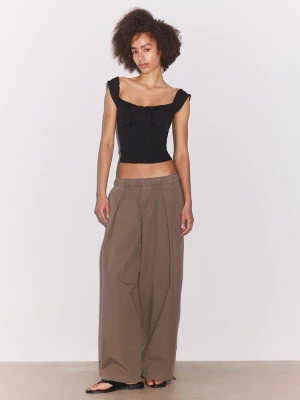 Obrázek produktu Stradivarius Korzetový Top S Volány Black
