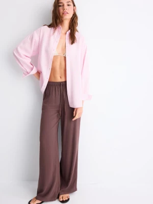 Obrázek produktu Stradivarius Košile S Lněným Efektem Dusty Rose