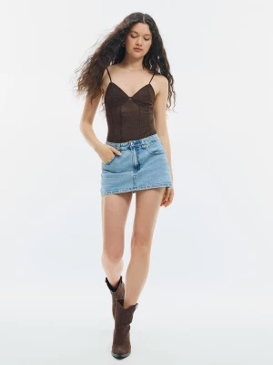 Obrázek produktu Stradivarius Krajkové Body Na Ramínka Brown