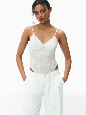 Obrázek produktu Stradivarius Krajkové Body Na Ramínka Vanilla