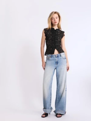 Obrázek produktu Stradivarius Krajkový Top Qipao Black