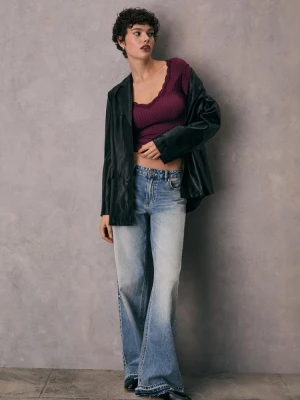 Obrázek produktu Stradivarius Krajkový Top Seamless Purple