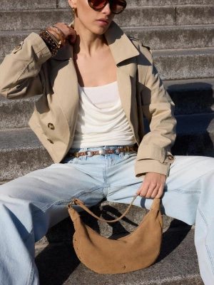 Obrázek produktu Stradivarius Krátký Dvouřadý Trenčkot Stone