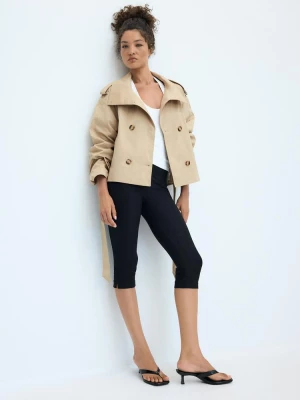 Obrázek produktu Stradivarius Krátký Trenčkot S Páskem A Stojáčkem Beige