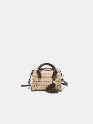Obrázek produktu Stradivarius Kulatá Háčkovaná Tote Kabelka Ecru
