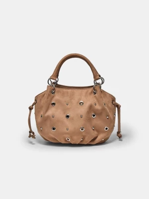 Obrázek produktu Stradivarius Kulatá Kabelka Přes Rameno S Detaily Dírek Caramel