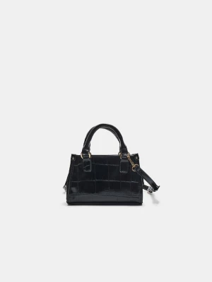 Obrázek produktu Stradivarius Malá Tote Kabelka Přes Rameno S Krokodýlím Vzorem Black