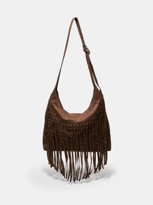 Obrázek produktu Stradivarius Měkká Taška Přes Rameno S Třásněmi Brown