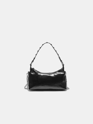 Obrázek produktu Stradivarius Měsíční Taška Přes Rameno S Cvočky Black