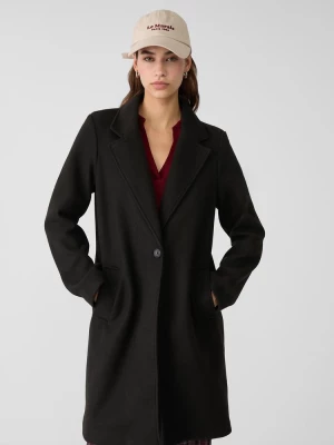 Obrázek produktu Stradivarius Midi Kabát Soft Touch Na Knoflíky Black