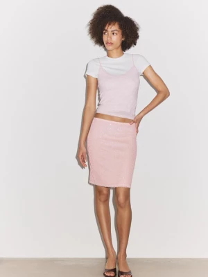 Obrázek produktu Stradivarius Midi Sukně S Flitry Pastel Pink