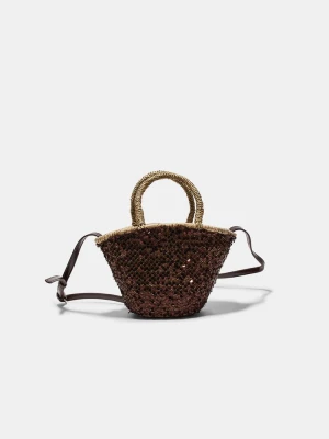 Obrázek produktu Stradivarius Mini Kabelka Košík S Flitry Brown