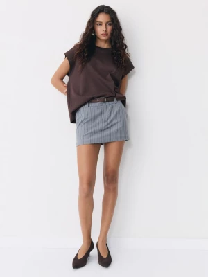 Obrázek produktu Stradivarius Mini Kalhotová Sukně S Páskem Grey Melange