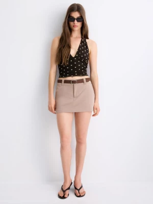 Obrázek produktu Stradivarius Mini Kalhotová Sukně S Páskem Beige