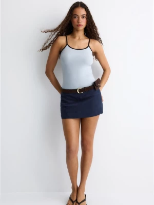 Obrázek produktu Stradivarius Mini Kalhotová Sukně Z Imitace Semiše Navy Blue
